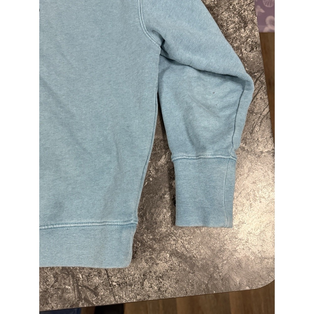 Zadig Voltaire Oscar Mon Amour Oversized Cotton Crewneck Sweatshirt Aqua Blue XS - Picture 7 of 11